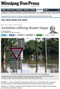 Australians suffering disaster fatigue - Winnipeg Free Press