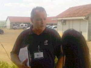 Greg Link visiting a school in Africa.